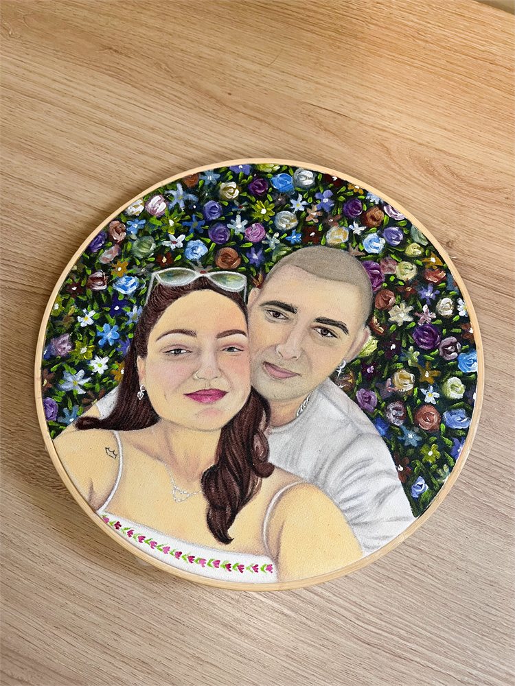 Pintura ao vivo — casamento Ana & Rafael