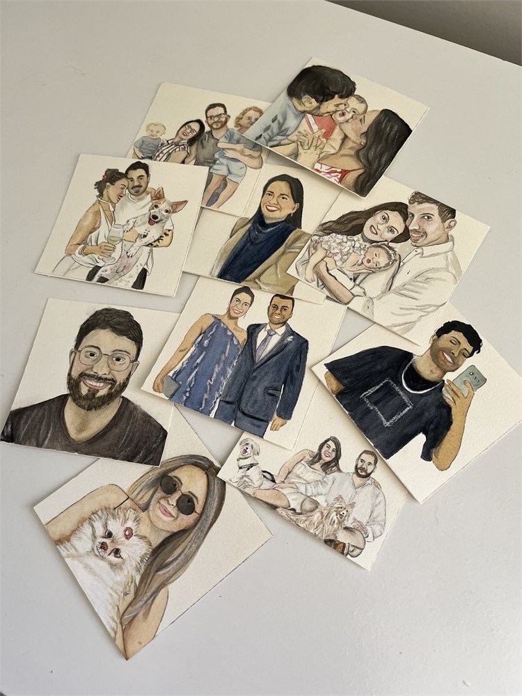 Pintura ao vivo — casamento Ana & Rafael